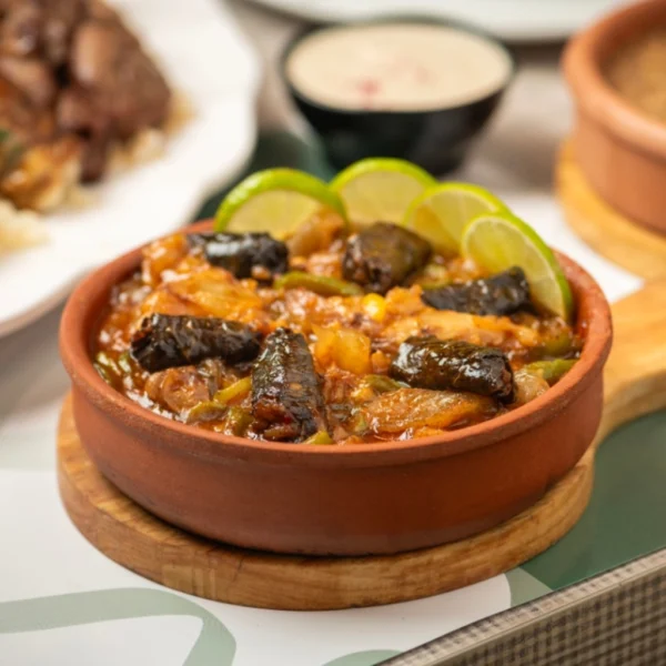 طاجن ورق عنب بالكوارع