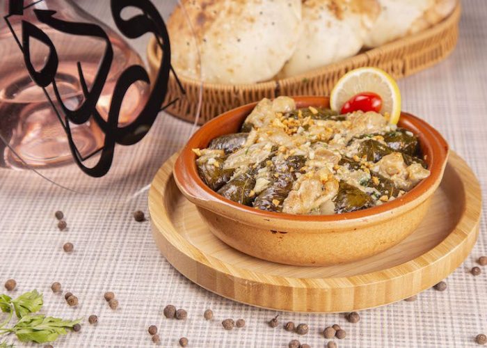 طاجن ورق عنب بالكوارع